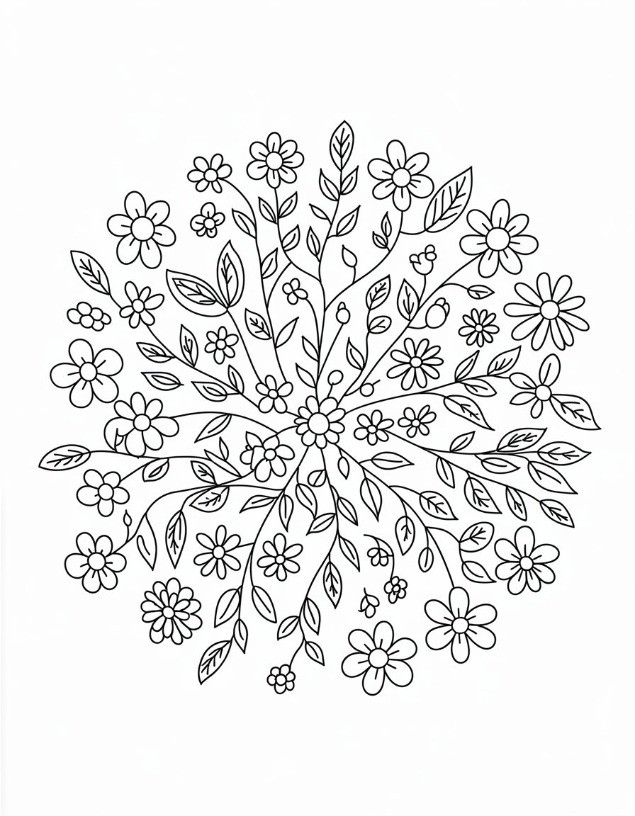 Floral Harmony Mandala